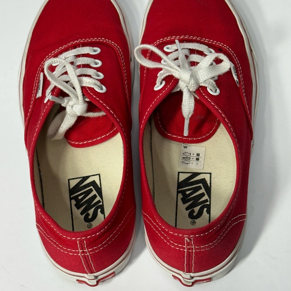 Vans Red Canvas Sneakers pre owned - Picture 3 of 7